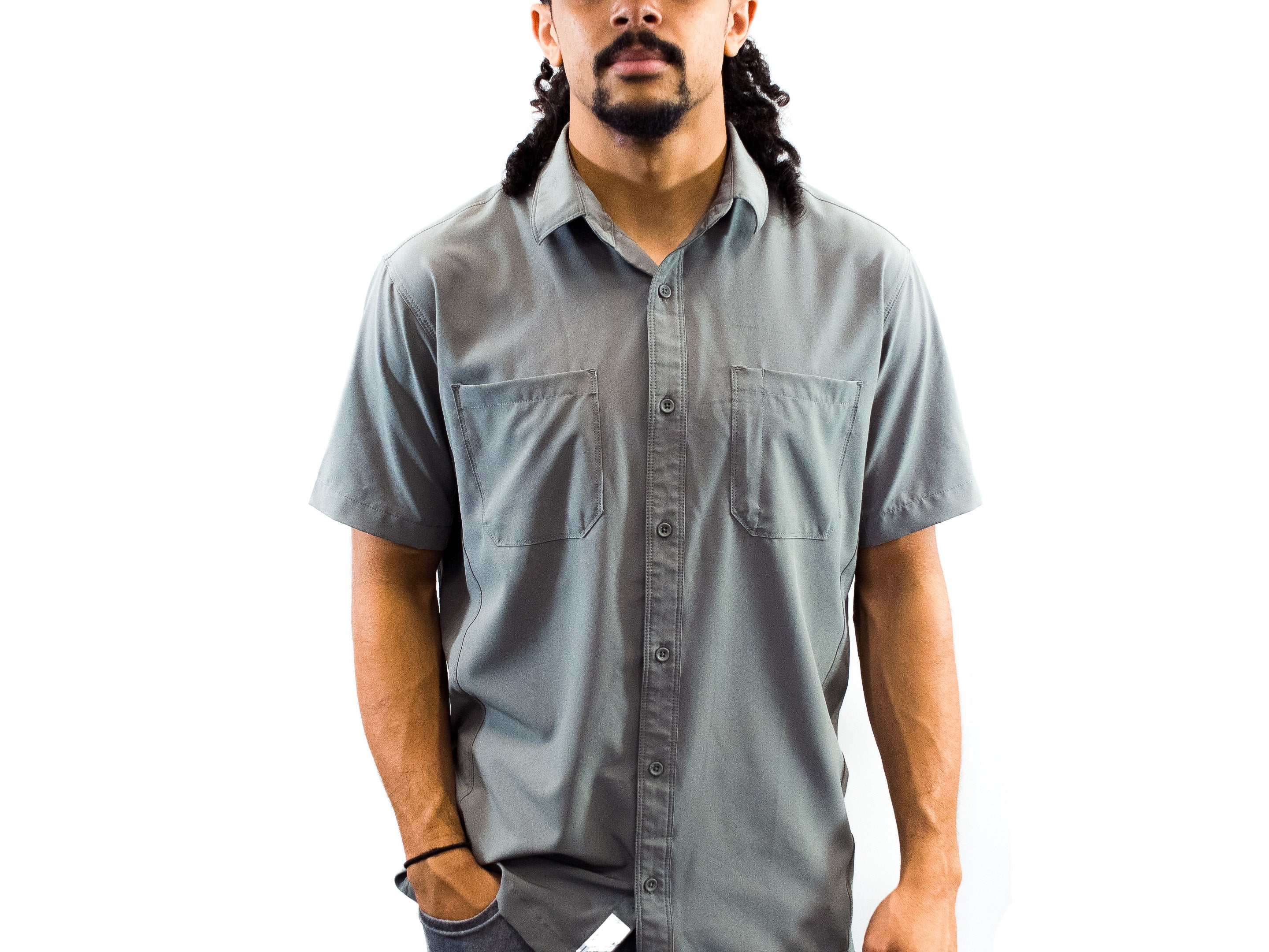 YP MEN'S BUTTON UP SHOP SHIRT