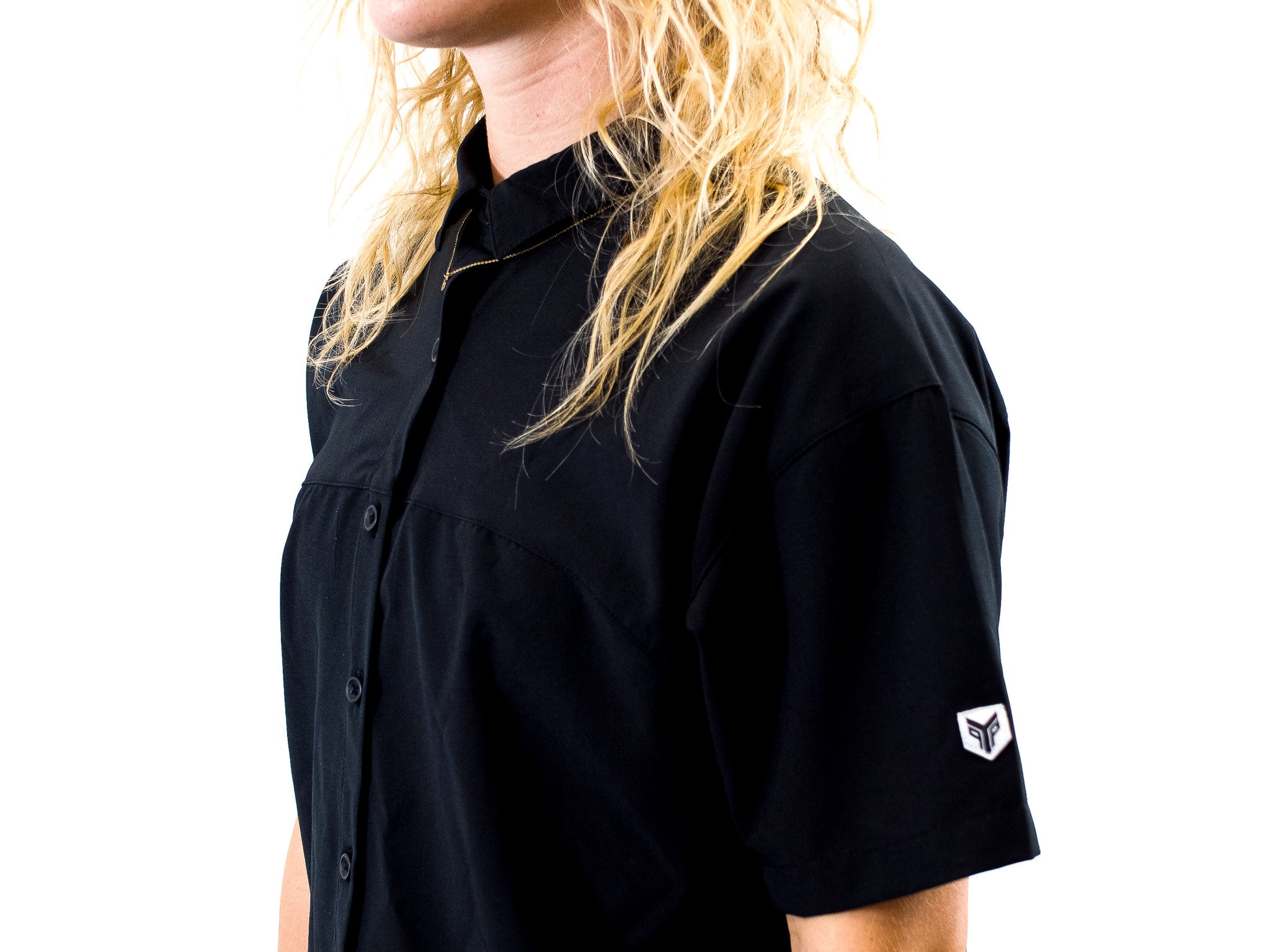 YP WOMEN'S BUTTON UP SHOP SHIRT