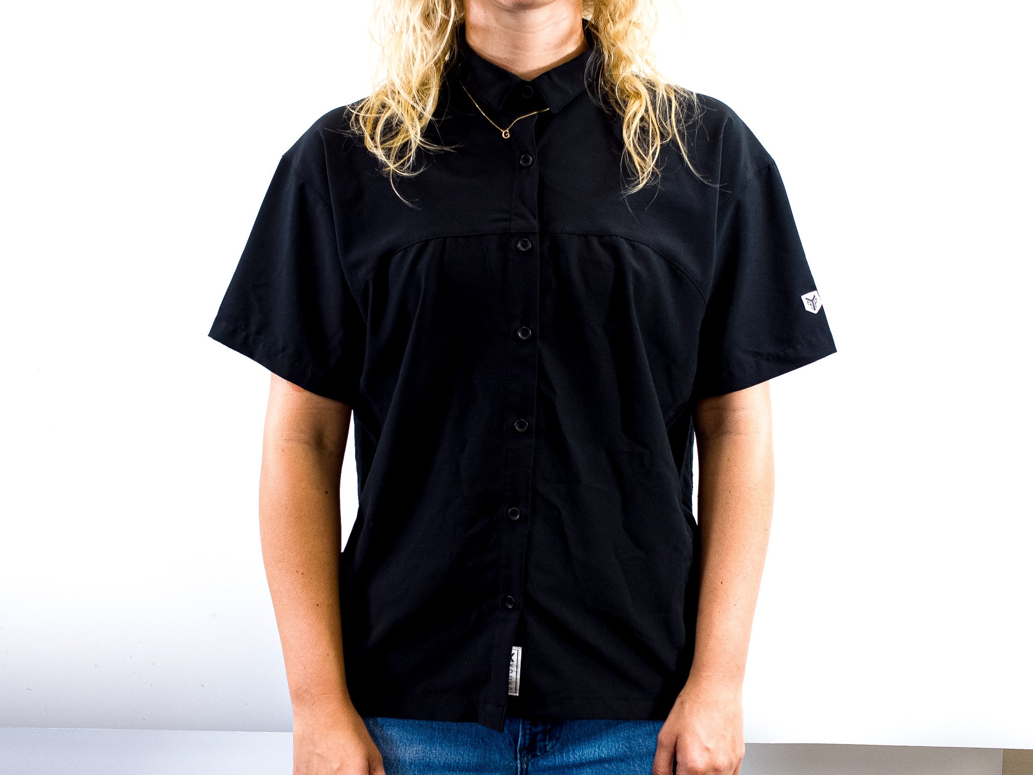 YP WOMEN'S BUTTON UP SHOP SHIRT