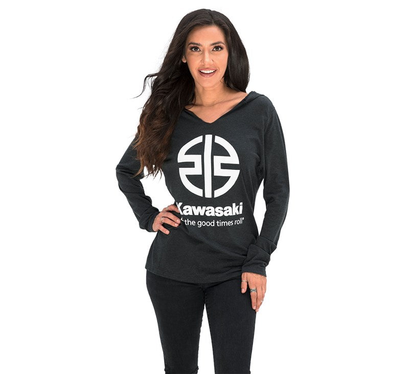 Kawasaki Women's River Mark Long Sleeve Hoodie Shirt