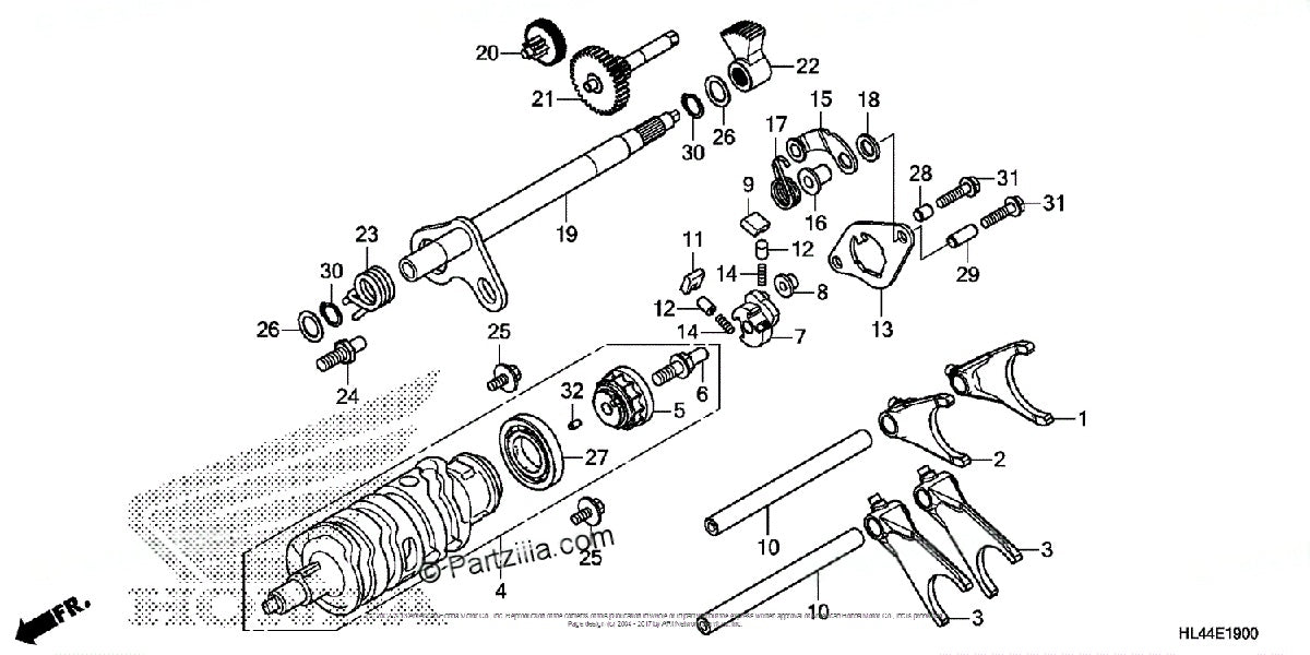 Honda OEM Gearshift Drum