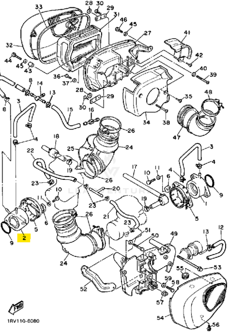 Yamaha OEM Carburetor Intake Manifold Joint