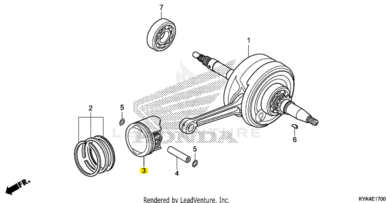Honda OEM Piston (0.50) for CRF 110 & 125