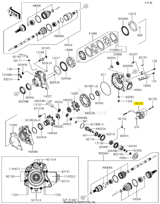 Kawasaki OEM Actuator Assembly
