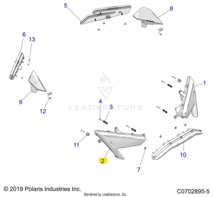 Polaris OEM RH LED Headlight Assembly