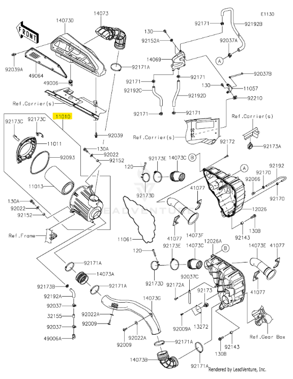 Kawasaki OEM Air Filer and Case for KRX 1000