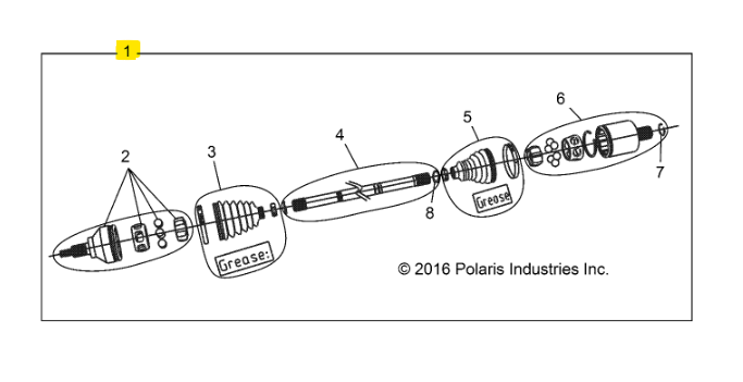 Polaris OEM Front Driveshaft for RZR XP 1000