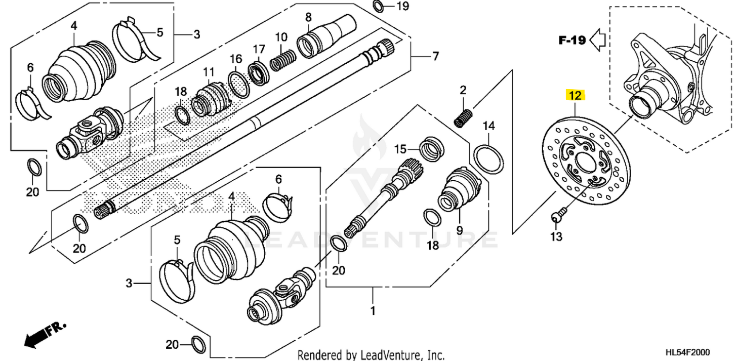 Honda OEM Rear Disk Brake