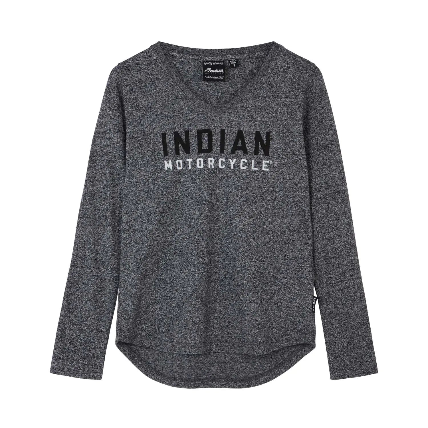 Indian Motorcycle Women's Long Sleeve Contrast Block Logo Shirt