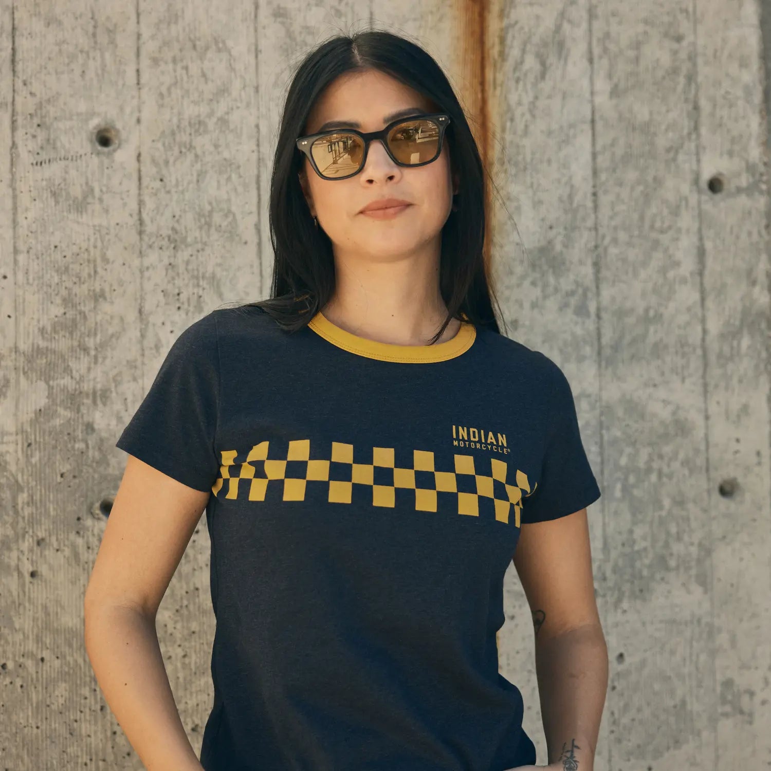 Indian Motorcycle Women's Vintage Speedway Checked Shirt