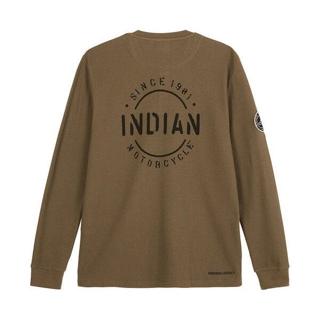 Indian Motorcycle Men's Long Sleeve Stencil Block Shirt