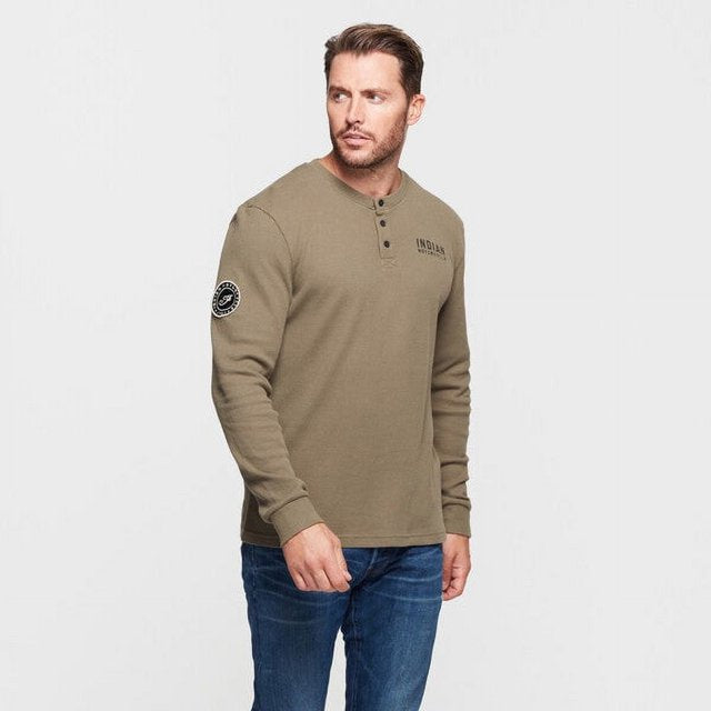 Indian Motorcycle Men's Long Sleeve Stencil Block Shirt