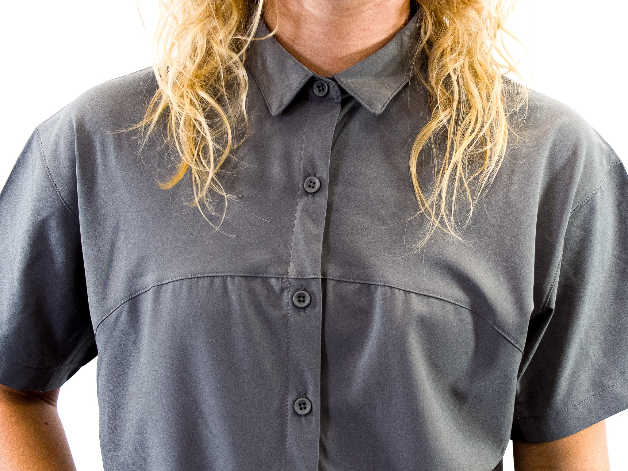 YP WOMEN'S BUTTON UP SHOP SHIRT