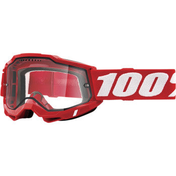 100% Accuri 2 Enduro MTB Goggles Neon Red