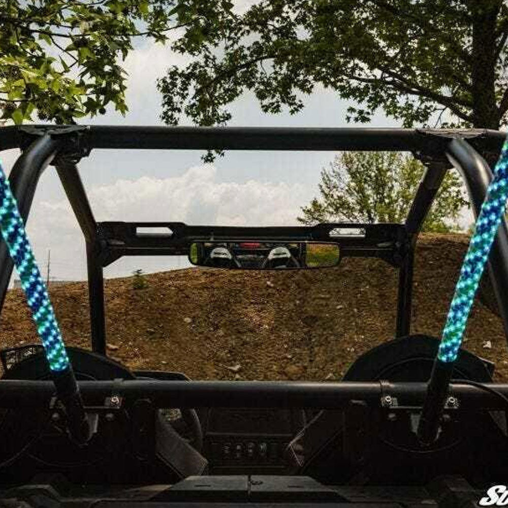 SuperATV Curved Rear View Mirror for 1.75" Tube