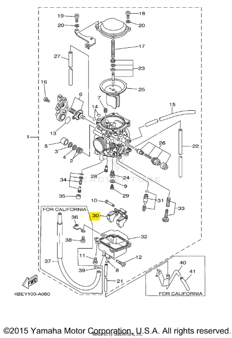 Yamaha OEM Carburetor Float