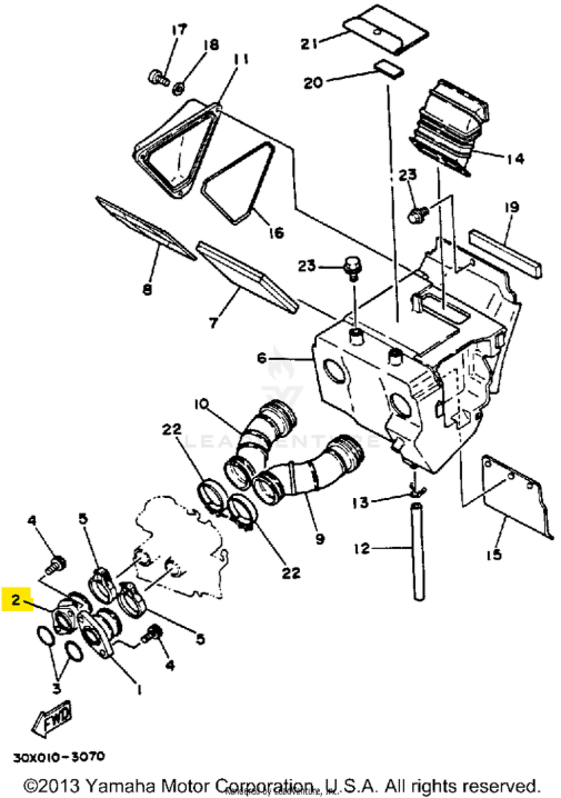 Yamaha OEM Carburetor Joint RH for XT350 & TT350