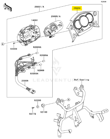 Kawasaki OEM Odometer Case Cover