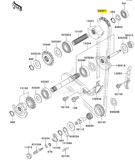 Kawasaki OEM Balance Chain for KLR650