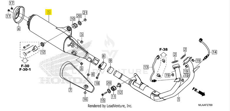 Honda Muffler Comp. for Rebel 1100