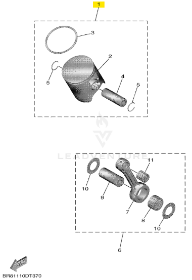 Yamaha OEM Piston Kit (STD) for YZ65