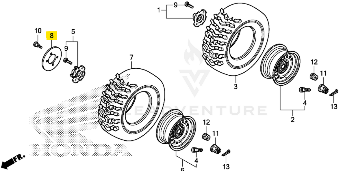Honda OEM Front Disk Brake for Pioneer