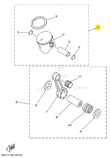 Yamaha OEM STD Piston Kit