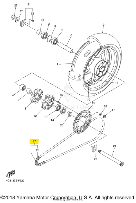 Yamaha OEM Drive Chain 118L