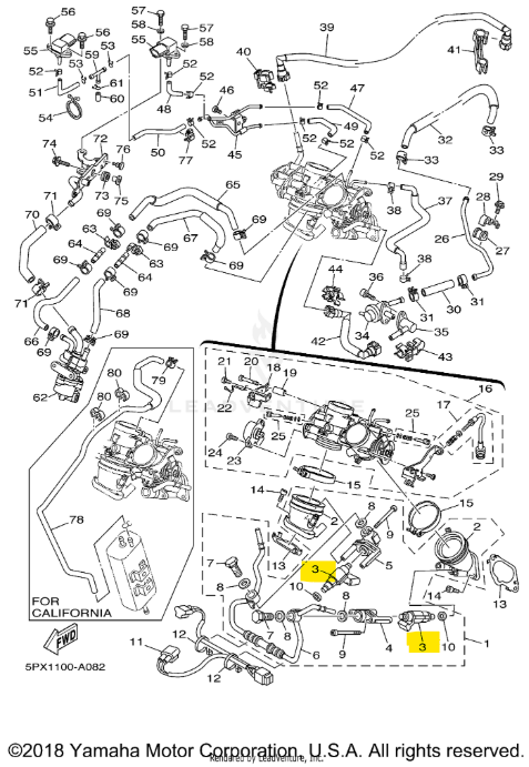 Yamaha OEM Fuel Injector