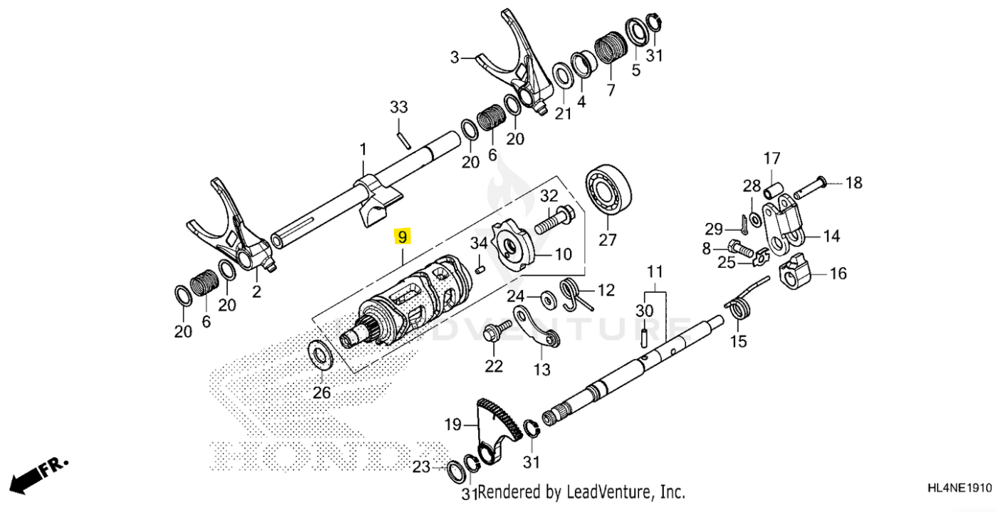 Honda OEM Transmission Drum Assembly