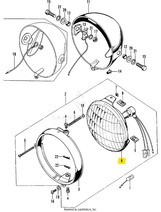 Honda OEM Headlight Lens Assembly