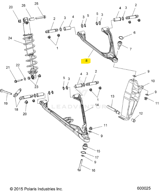 Polaris OEM Upper Control Arm for Pro RMK
