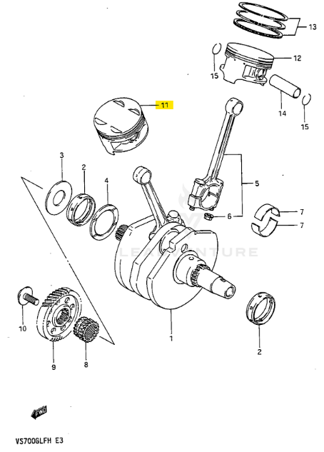 Suzuki OEM Piston 0.5 O.S.