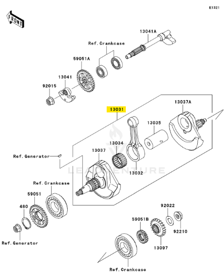 Kawasaki Crankshaft Assembly for KX450F