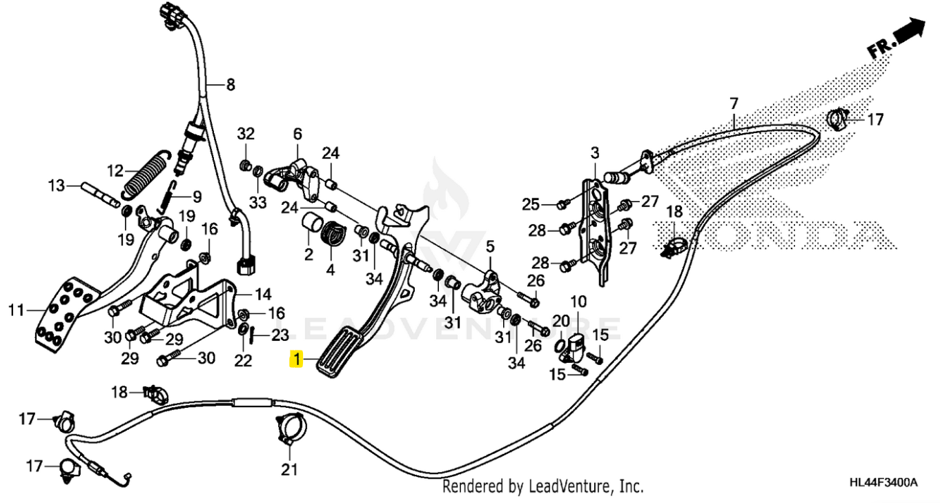 Honda OEM Accelerator Pedal for Pioneer 1000