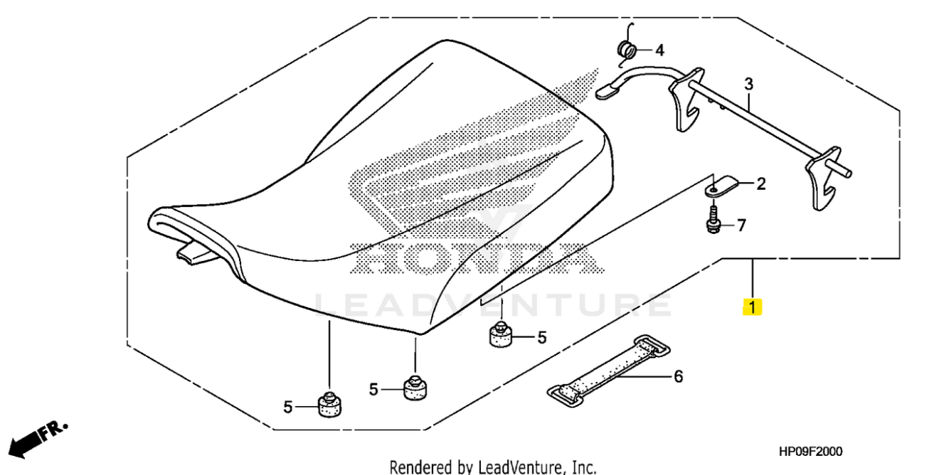 Honda OEM Seat Assembly Black for FourTrax Foreman Rubicon