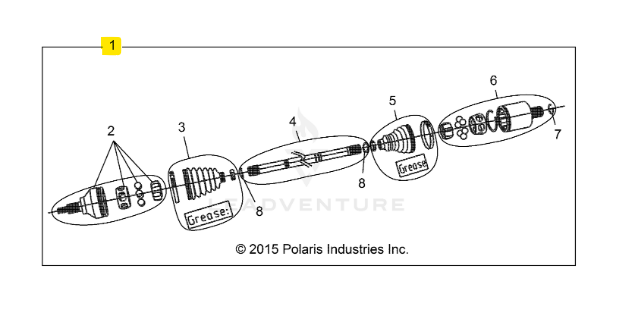Polaris OEM Front Drive Shaft for RZR XP 1000