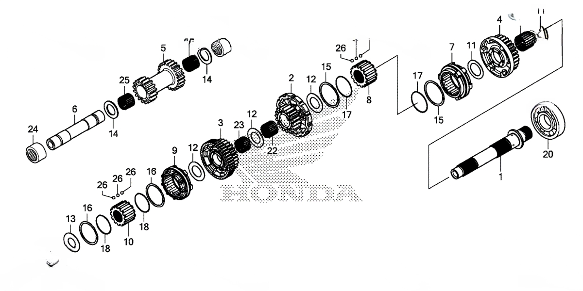 Honda Talon Final Drive Shaft